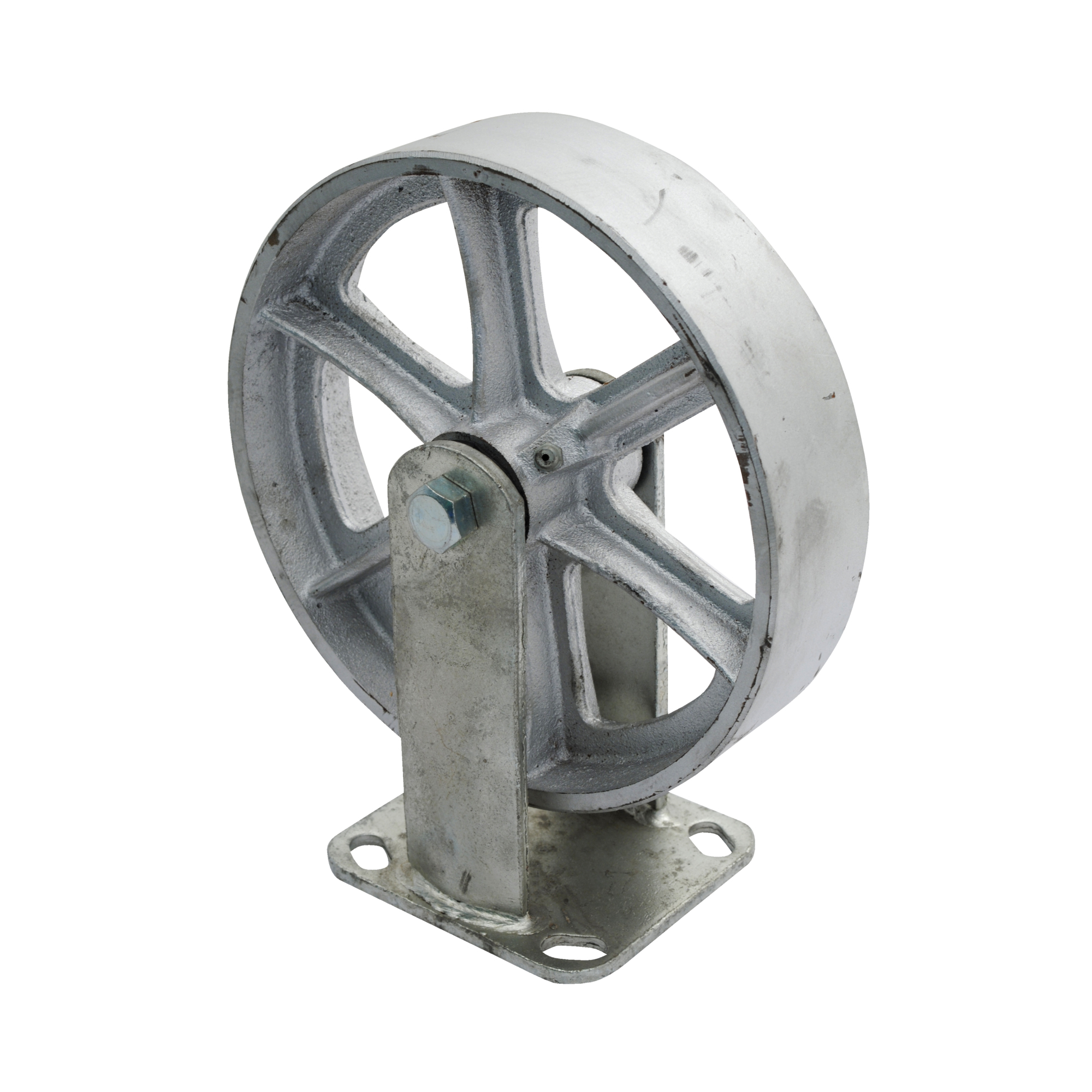Vestil Cast Iron Rigid Caster - 8in. x 2in., 1400-Lb. Capacity, Model# CST-MA-8X2-R